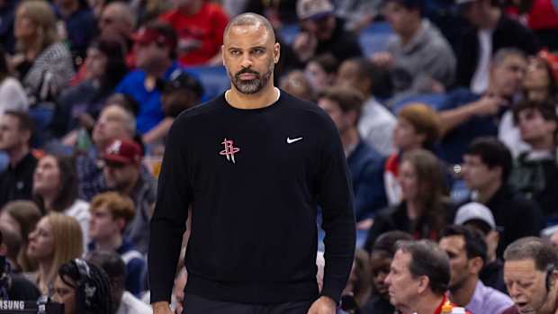 Houston Rockets coach Ime Udoka addressed his suspension from the Boston Celtics after their matchup.